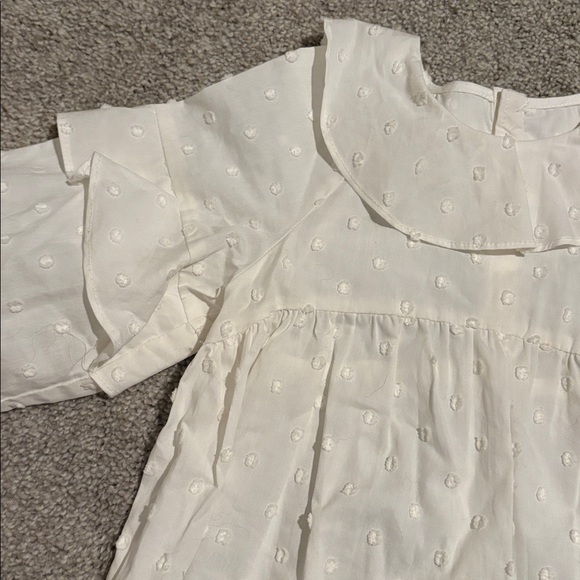 4T Zara Cream Textured Blouse - Picture 3 of 4